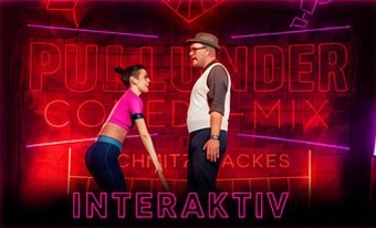 Interaktiv: Schmitz-Backes interagiert mit einem Gast aus dem Publikum